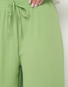 h&s Pantaloni Largi Verde deschis Tip Palazzo cu Legătură Ulialitia