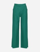 h&s Pantaloni Largi Verde Paper Bag cu Curea și Buzunare Wrenika