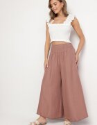 h&s Pantaloni Maro cu Croială Largă cu Talie Înaltă și Talie Elastică Ralbia