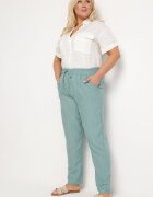 h&s Pantaloni Mentă cu Legătură în Talie și Buzunare Truvolia