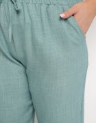 h&s Pantaloni Mentă cu Legătură în Talie și Buzunare Truvolia