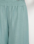 h&s Pantaloni mentă largi cu talie înaltă și talie elastică Ralbia