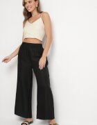 h&s Pantaloni Negri Largi Palazzo cu Talie Înaltă Aranwenna
