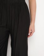 h&s Pantaloni Negri Largi tip Palazzo cu Talie Înaltă Varlevi