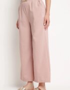h&s Pantaloni Palazzo Larghi roz deschis cu talie înaltă și elastic în talie Biofina