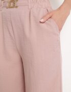 h&s Pantaloni Palazzo Larghi roz deschis cu talie înaltă și elastic în talie Biofina