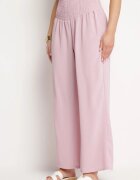 h&s Pantaloni Roz cu picior drept și talie elastică încrețită Perdila