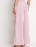 h&s Pantaloni Roz cu picior drept și talie elastică încrețită Perdila