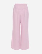 h&s Pantaloni Roz cu picior drept și talie elastică încrețită Perdila