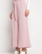 h&s Pantaloni Roz închis Largi cu Cordon în Talie Paper Bag Tisallas