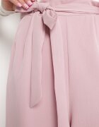 h&s Pantaloni Roz închis Largi cu Cordon în Talie Paper Bag Tisallas