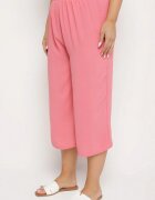 h&s Pantaloni Roz Largi cu Talie Înaltă Elastic în Talie și Crăci 3/4 Levolia