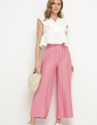 h&s Pantaloni Roz Largi Stil Palazzo Cu Talie Înaltă Varlevi