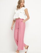 h&s Pantaloni Roz Largi Stil Palazzo Cu Talie Înaltă Varlevi