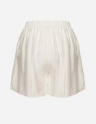 h&s Pantaloni scurți Bej deschis din bumbac cu talie înaltă decorate cu legătură Filomira