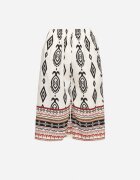 h&s Pantaloni scurți Bej deschiși cu talie înaltă și cu model etnic Filanetia