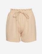 h&s Pantaloni scurți bej tip bermude cu croi lejer talie înaltă și elastic în talie Nitanea