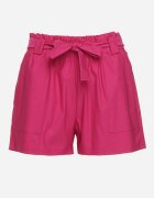 h&s Pantaloni scurți Fucsia Bermude din Bumbac și Talie Înaltă decorați cu șnur Rosavia