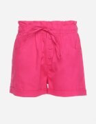 h&s Pantaloni scurți fucsia cu elastic în talie ajustabili cu șnur cu nasturi decorativi Damarie
