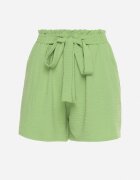 h&s Pantaloni scurți Lejeri Verde cu talie înaltă și elastic în talie cu șnur pentru ajustare Tiamatis