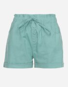 h&s Pantaloni scurți mentă cu elastic în talie cu șnur reglabil și nasturi decorativi Damarie