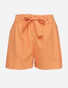 h&s Pantaloni scurți portocalii Bermuda din bumbac și talie înaltă cu șnur decorativ Rosavia