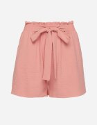 h&s Pantaloni scurți Roz cu Talie Înaltă și Elastic în Talie Decorați cu Cordon Mevalica