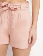 h&s Pantaloni scurți roz din bumbac cu talie înaltă și curea Tananiella
