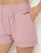 h&s Pantaloni scurți roz închis cu elastic la talie și cu buzunare oblice Jospia