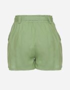 h&s Pantaloni scurți Verzi din bumbac cu talie înaltă și curea Tananiella