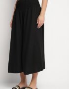 h&s Pantaloni tip Culotte Negri Largi Decorați cu încrețituri Fenalida