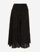 h&s Pantaloni tip Culotte Negri Largi Decorați cu încrețituri Fenalida