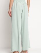 h&s Pantaloni Verde deschis cu croială dreaptă și elastic încrețit în talie Perdila