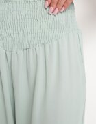 h&s Pantaloni Verde deschis cu croială dreaptă și elastic încrețit în talie Perdila