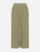 h&s Pantaloni verde închis largi Tip Palazzo cu talie înaltă Sellevia