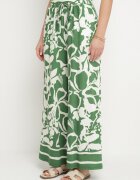 h&s Pantaloni Verzi Largi cu Talie Înaltă cu Imprimeu Floral Tolirida