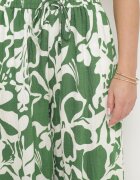 h&s Pantaloni Verzi Largi cu Talie Înaltă cu Imprimeu Floral Tolirida