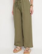 h&s Pantaloni Verzi Palazzo cu croi larg cu talie înaltă și legătură Araloria