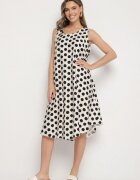 h&s Rochie Alb-Negru croi drept Fără mâneci Cu buline Fevasine