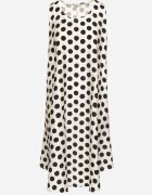 h&s Rochie Alb-Negru croi drept Fără mâneci Cu buline Fevasine