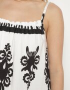 h&s Rochie Albă cu croi evazat pe bretele cu model etnic Revoniae