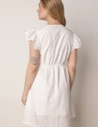 h&s Rochie Albă din Bumbac cu Finisaj Brodat și Croială Cloș Laveria