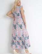 h&s Rochie Albastră Maxi cu Elastice în Talie și Decolteu petrecut Elysa