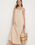 h&s Rochie bej cloș cu bust elastic Revielle