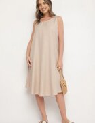 h&s Rochie Bej Evazată Clasică Lunetira