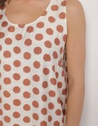 h&s Rochie Bejă croi cutie Fără mâneci cu buline Fevasine