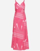 h&s Rochie Fucsia cu decolteu petrecut bretele reglabile și șlițuri Jatila
