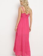 h&s Rochie Fucsia din Bumbac cu Bretele Reglabile cu Elastic la Spate Tinathias