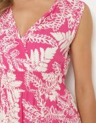 h&s Rochie Fucsia din viscoză cu croială evazată cu elastic în talie și decolteu în V Denesta