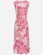 h&s Rochie Fucsia din viscoză cu croială evazată cu elastic în talie și decolteu în V Denesta
